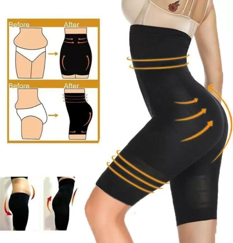 4-in-1 Shaper - Quick Slim Shape Wear Tummy, Back, Thighs, Hips - Black/Efffective Seamless Tummy Tucker